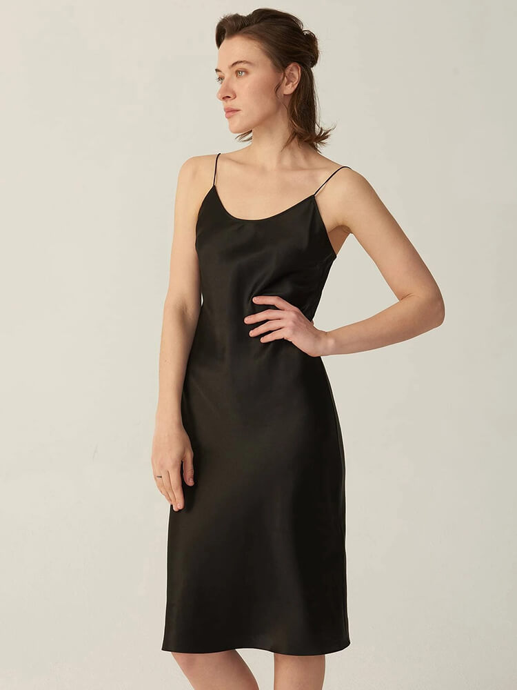 22 Momme Basic Short Silk Slip Dress