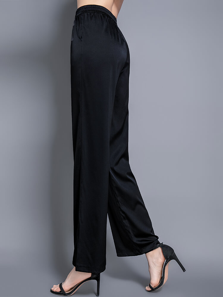 Mulberry Silk Wide-leg Long Pants