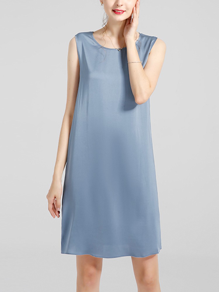 22 Momme Basic Silk Tank Dress for Women
