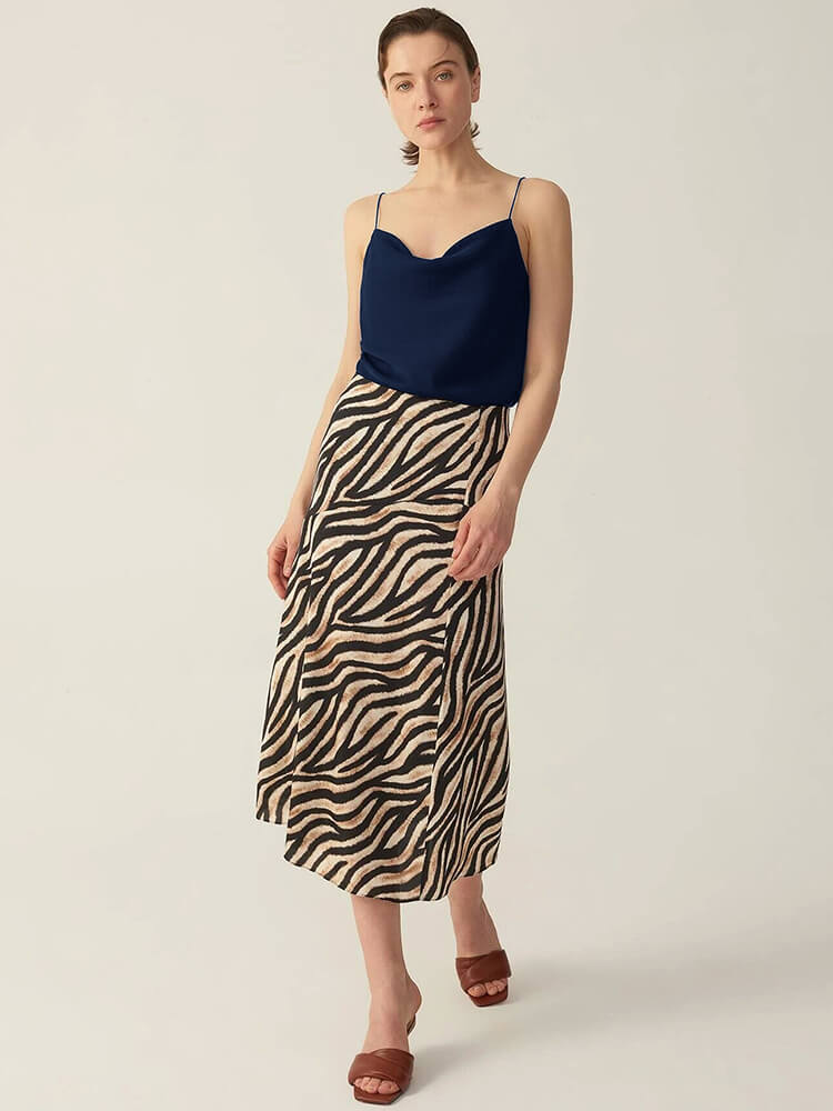 22 Momme Cowl Neck Silk Camisole