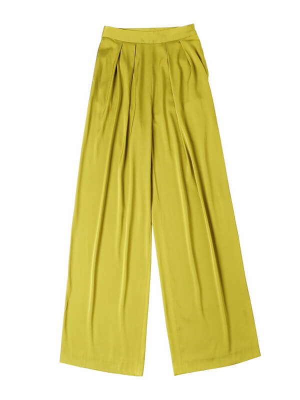 Mulberry Silk Long Wide Leg Silk Pants for Women