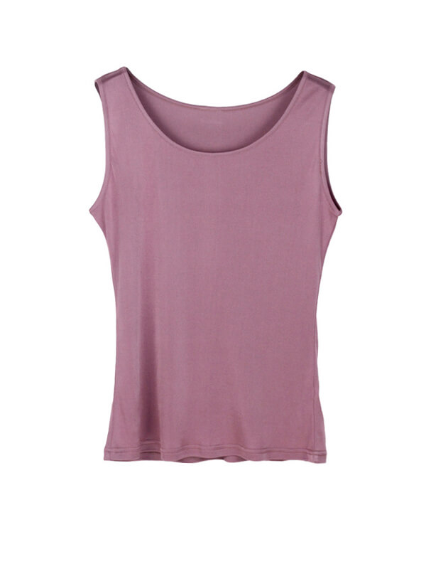 Women Sleeveless Basic Knitted Silk Vest