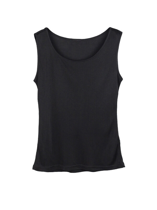 Women Sleeveless Basic Knitted Silk Vest