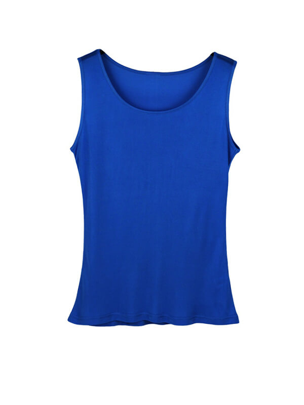 Women Sleeveless Basic Knitted Silk Vest