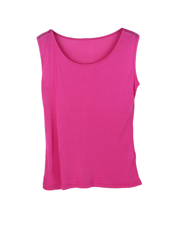 Women Sleeveless Basic Knitted Silk Vest