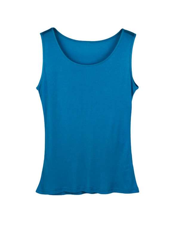 Women Sleeveless Basic Knitted Silk Vest