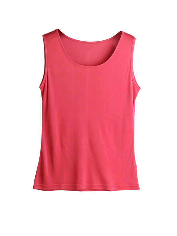 Women Sleeveless Basic Knitted Silk Vest