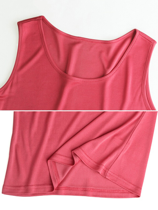 Women Sleeveless Basic Knitted Silk Vest