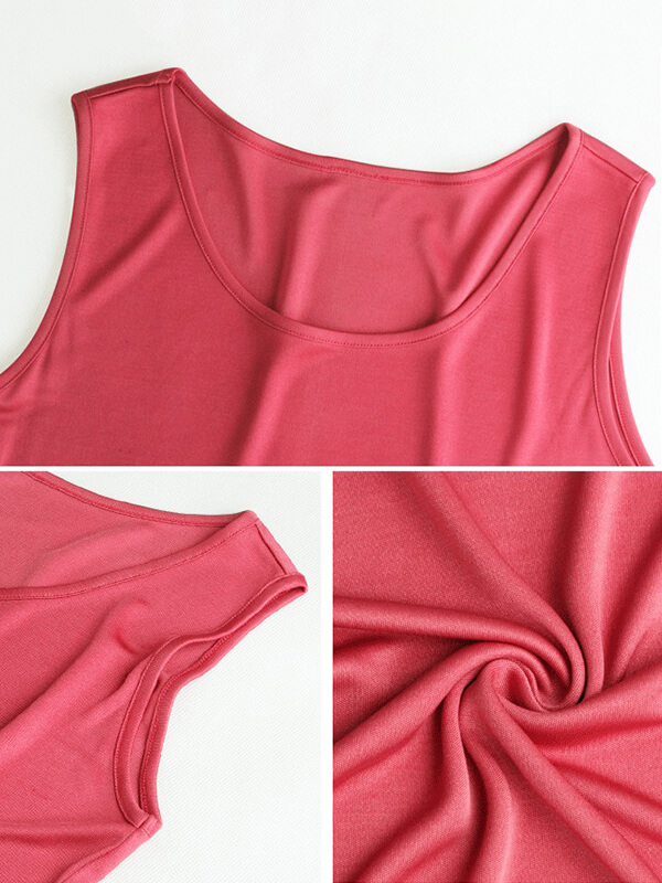 Women Sleeveless Basic Knitted Silk Vest