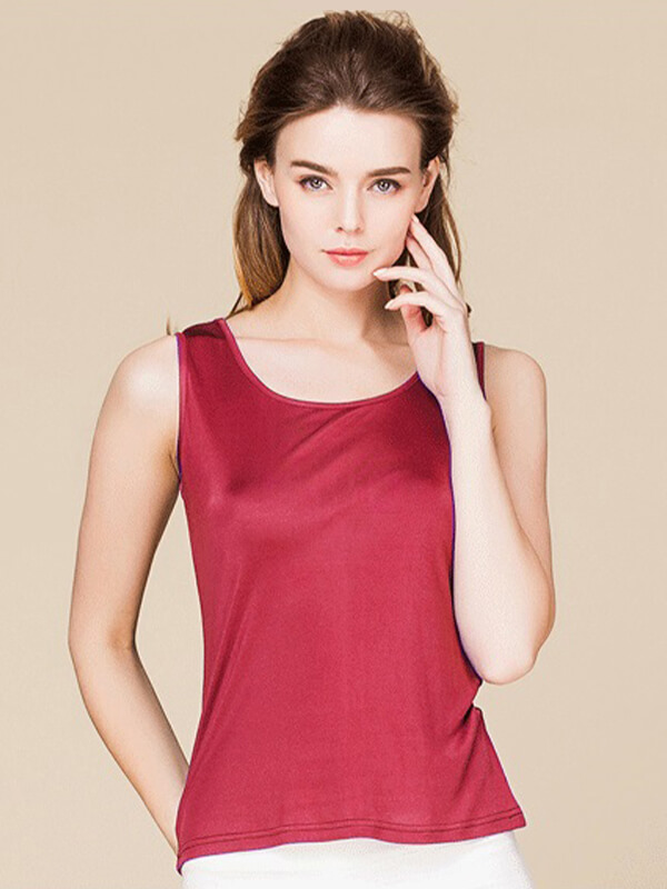 Women Sleeveless Basic Knitted Silk Vest