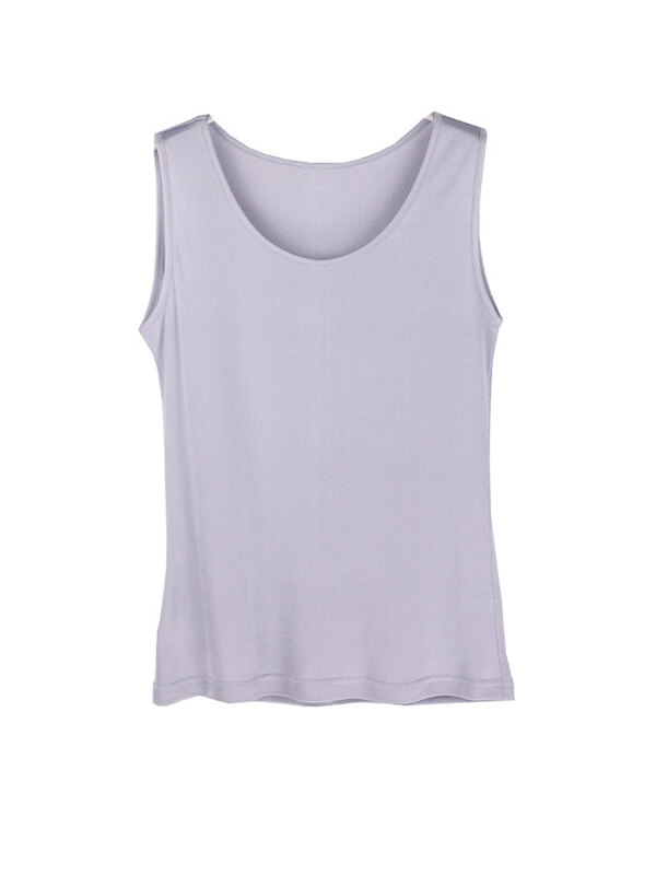 Women Sleeveless Basic Knitted Silk Vest