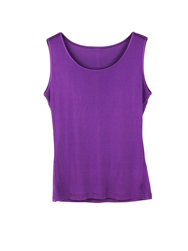 Women Sleeveless Basic Knitted Silk Vest