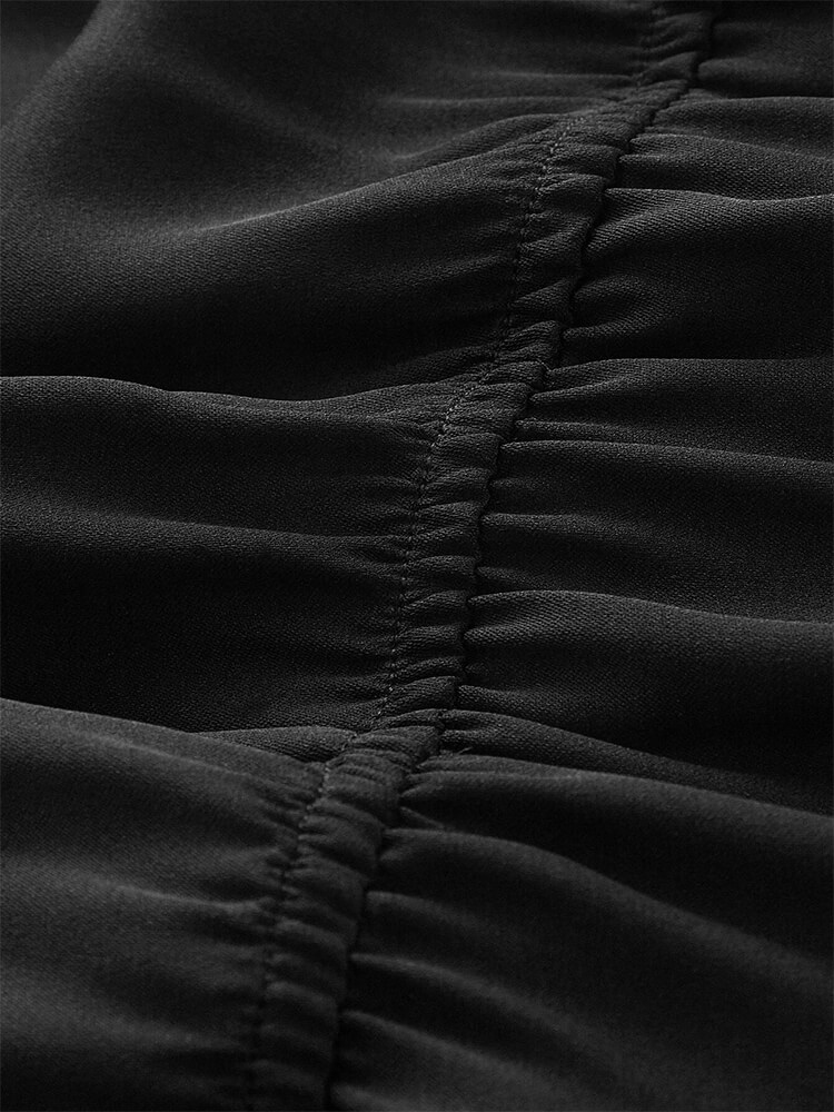 Summer Halterneck Belted Short Silk Dress