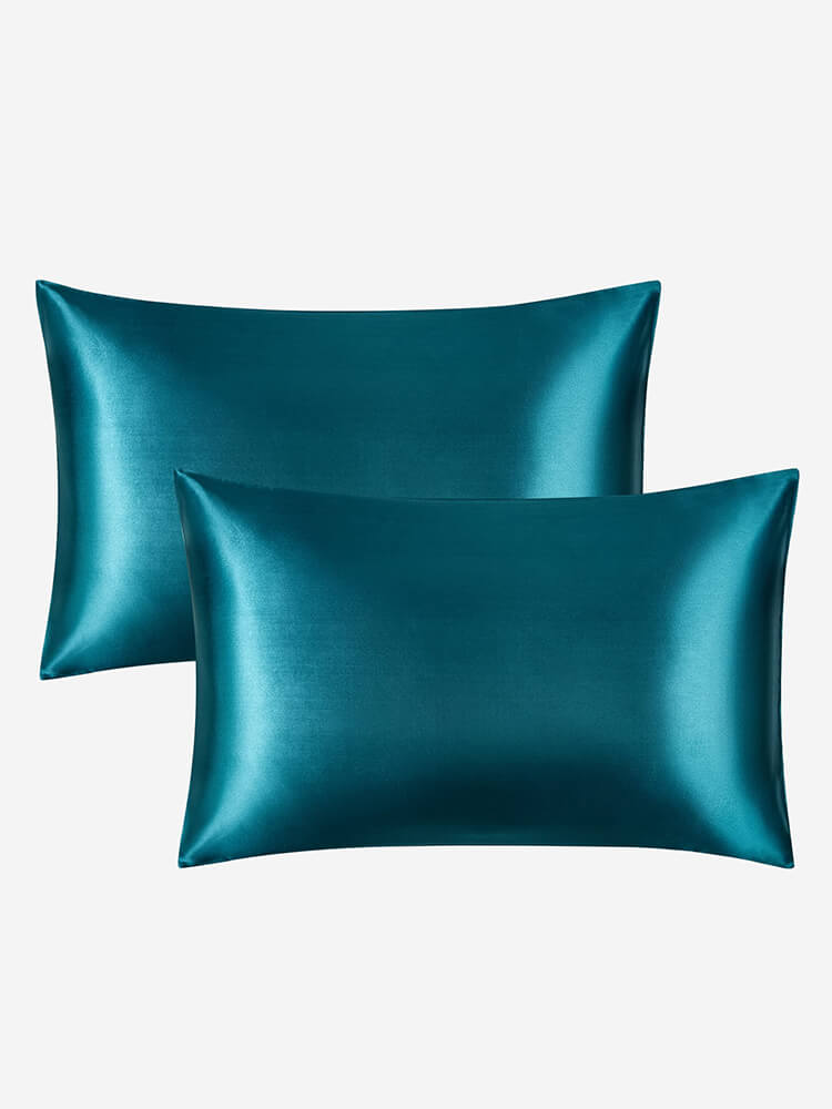 (image for) 19MM 2PCs Pure Mulberry Silk Pillowcases Zipper Closure