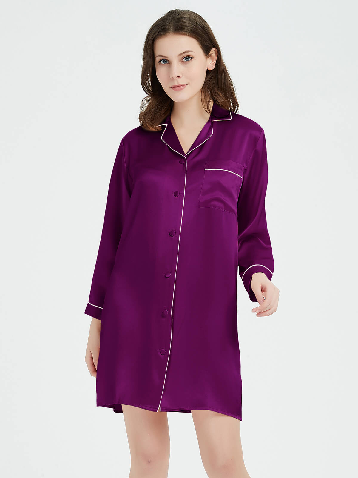 Amore Silk Pajama Shirt – 100% Silk Pajamas