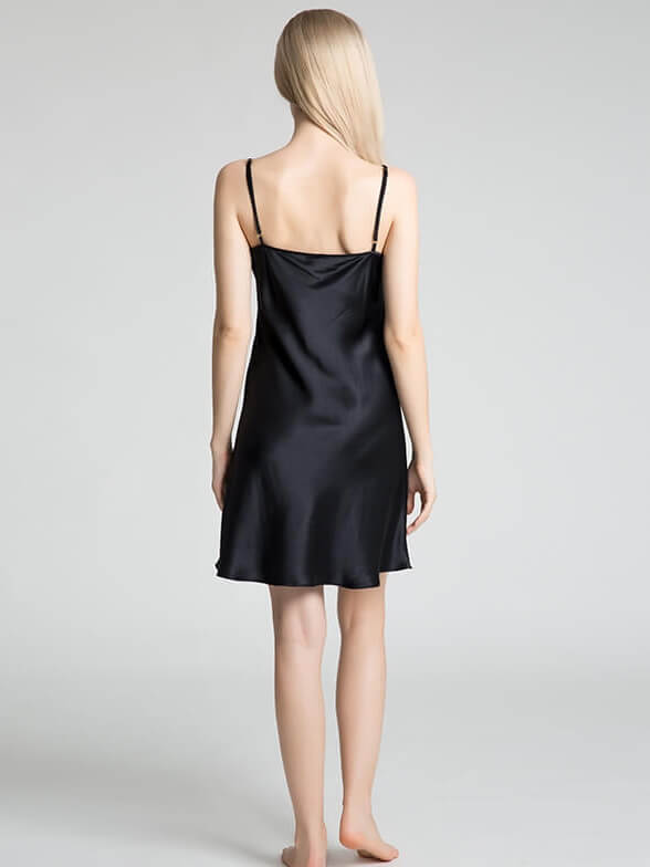 22 Momme Classic Round Neck Mid-Length Silk Chemise