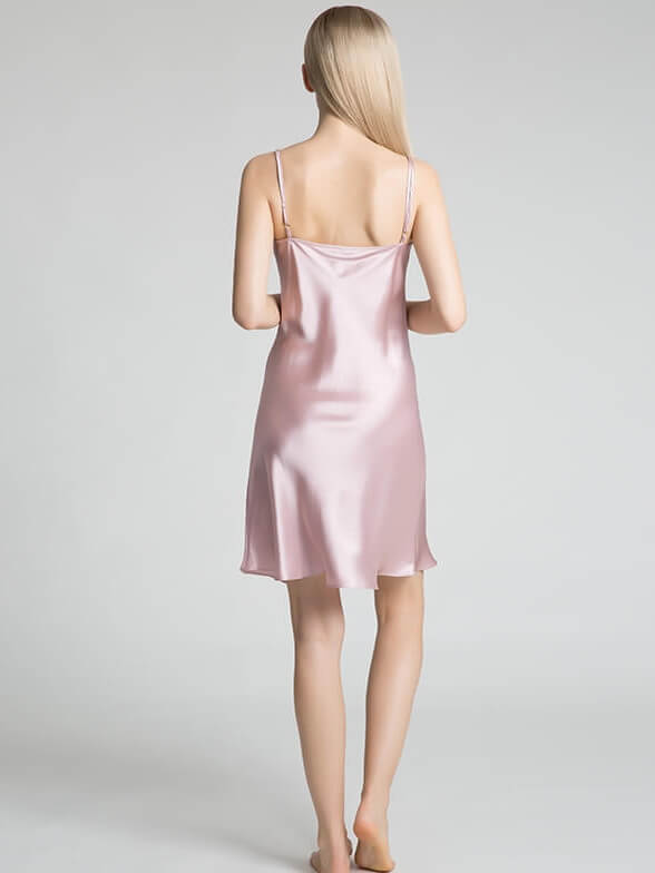 22 Momme Classic Round Neck Mid-Length Silk Chemise