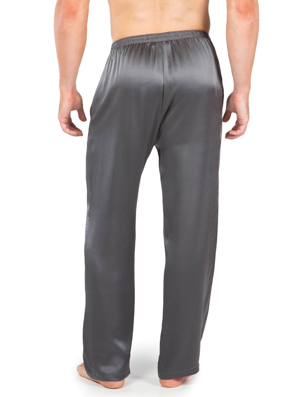 19 Momme Mens Comfortable Long Silk Pajama Pants with Drawstring