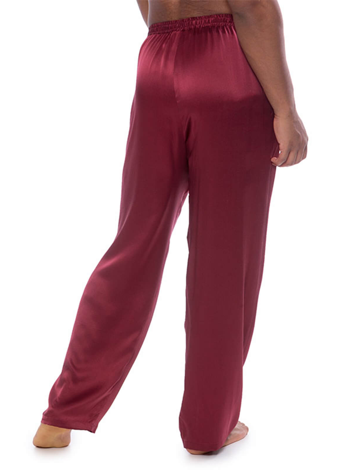 19 Momme Mens Comfortable Long Silk Pajama Pants with Drawstring
