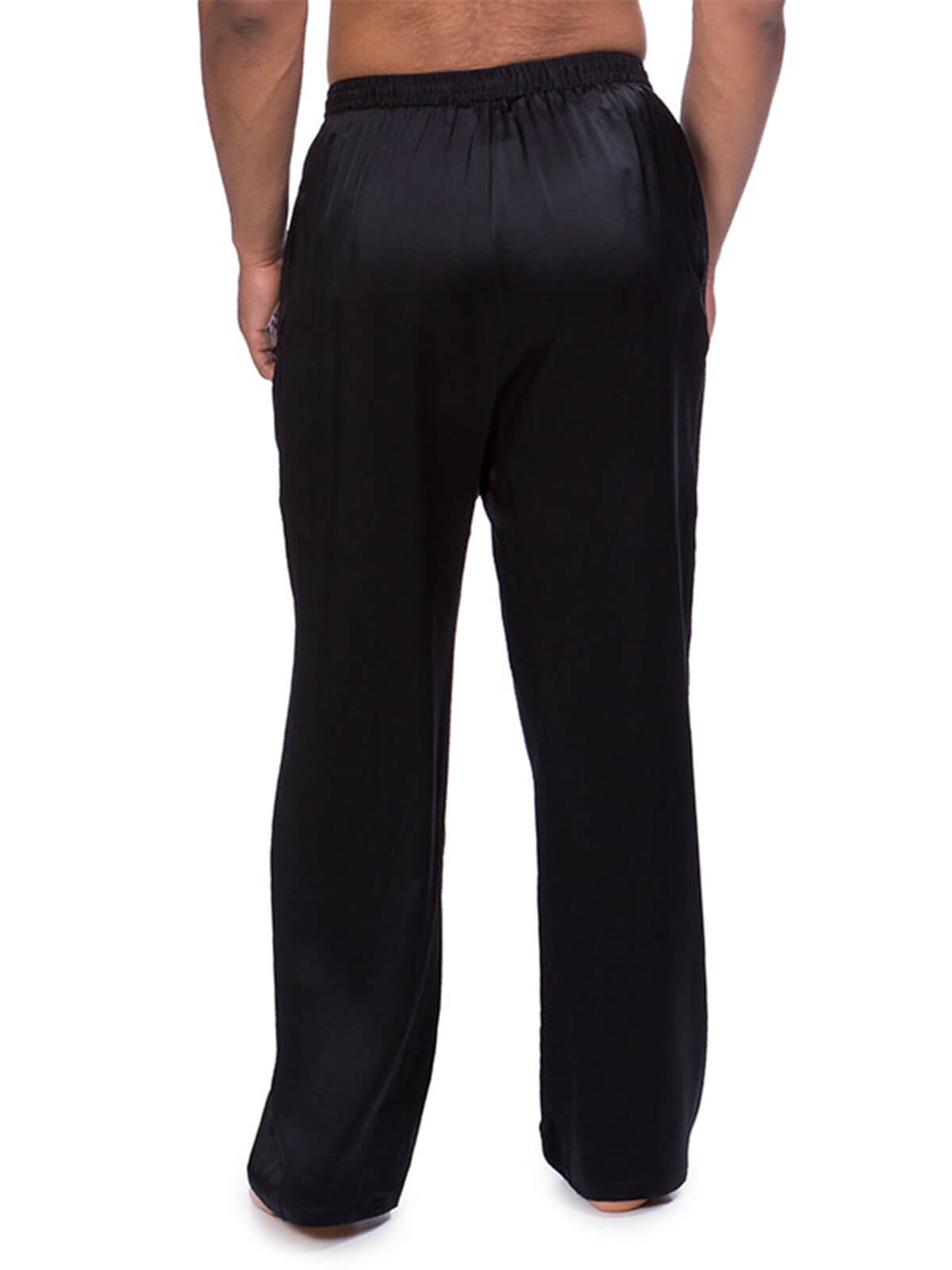 19 Momme Mens Comfortable Long Silk Pajama Pants with Drawstring