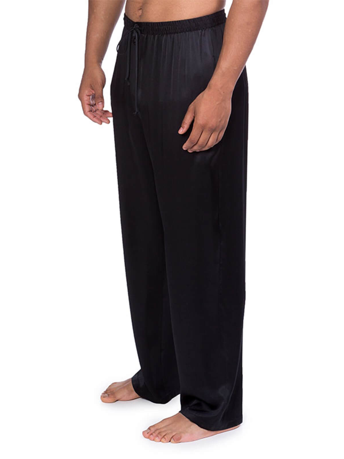 19 Momme Mens Comfortable Long Silk Pajama Pants With Drawstring