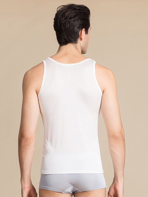 Men's Knitted Silk Vest Undershirt