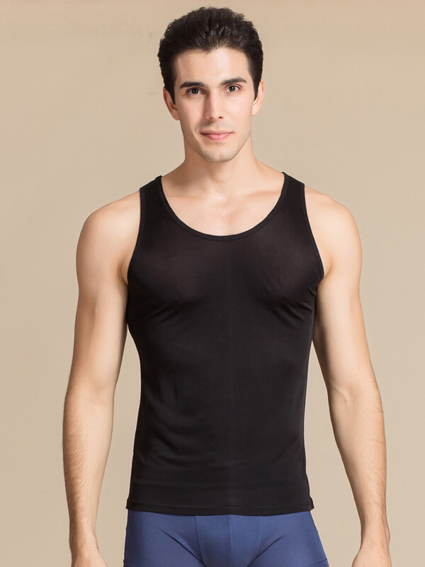 Men's Knitted Silk Vest Undershirt [FS031] - $49.00 : FreedomSilk, Best ...