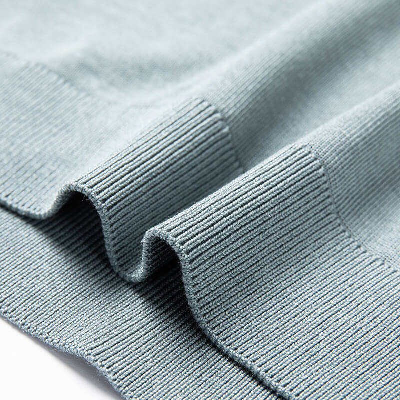 Men's Classic Short Sleeve Knitted Silk Polo Shirt Contrast Trim