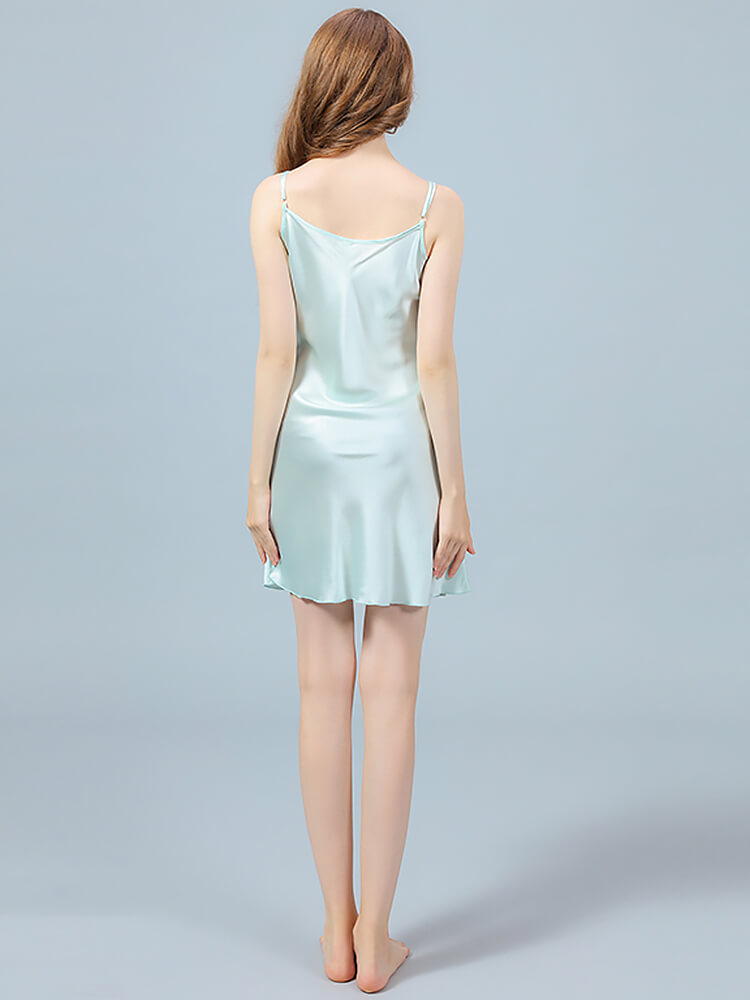19 Momme Sexy Bow-Tie Silk Chemise