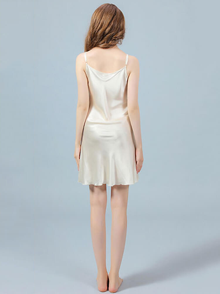 19 Momme Sexy Bow-Tie Silk Chemise