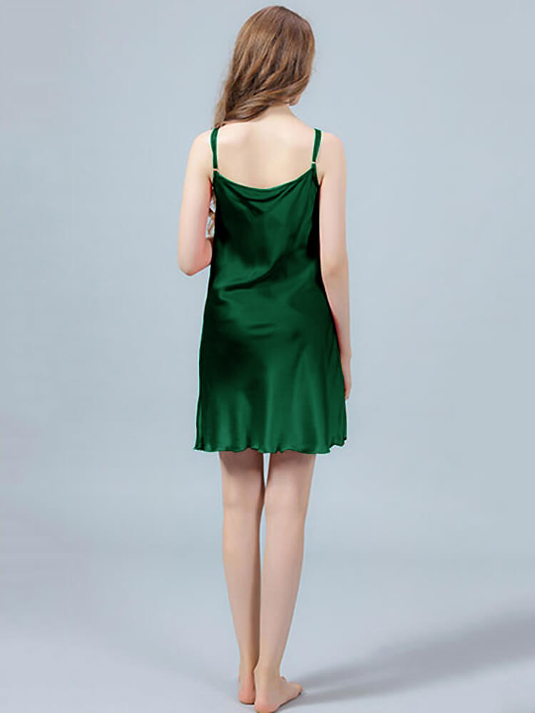 19 Momme Sexy Bow-Tie Silk Chemise