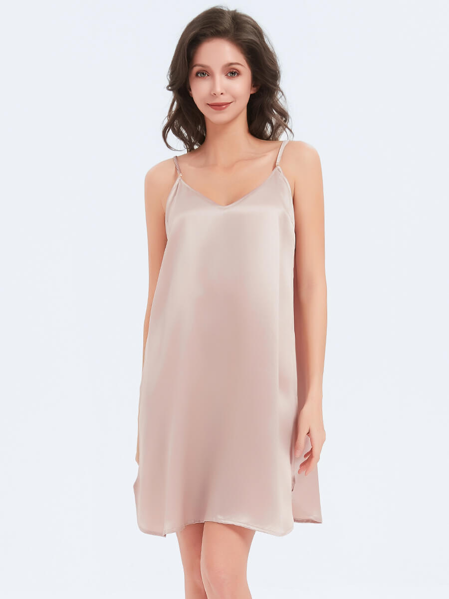 19 Momme Loose A-Line V-Neck Silk Chemise