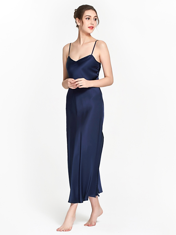 19 Momme Luxurious Long Mulberry Silk Slip Nightgown