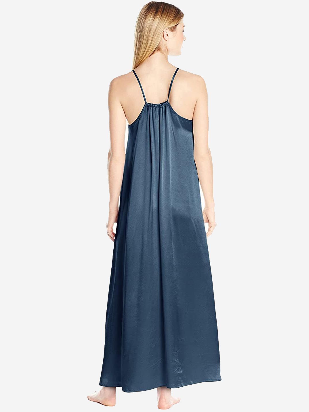 22 Momme Racerback Spaghetti Strap Long Mulberry Silk Nightgown