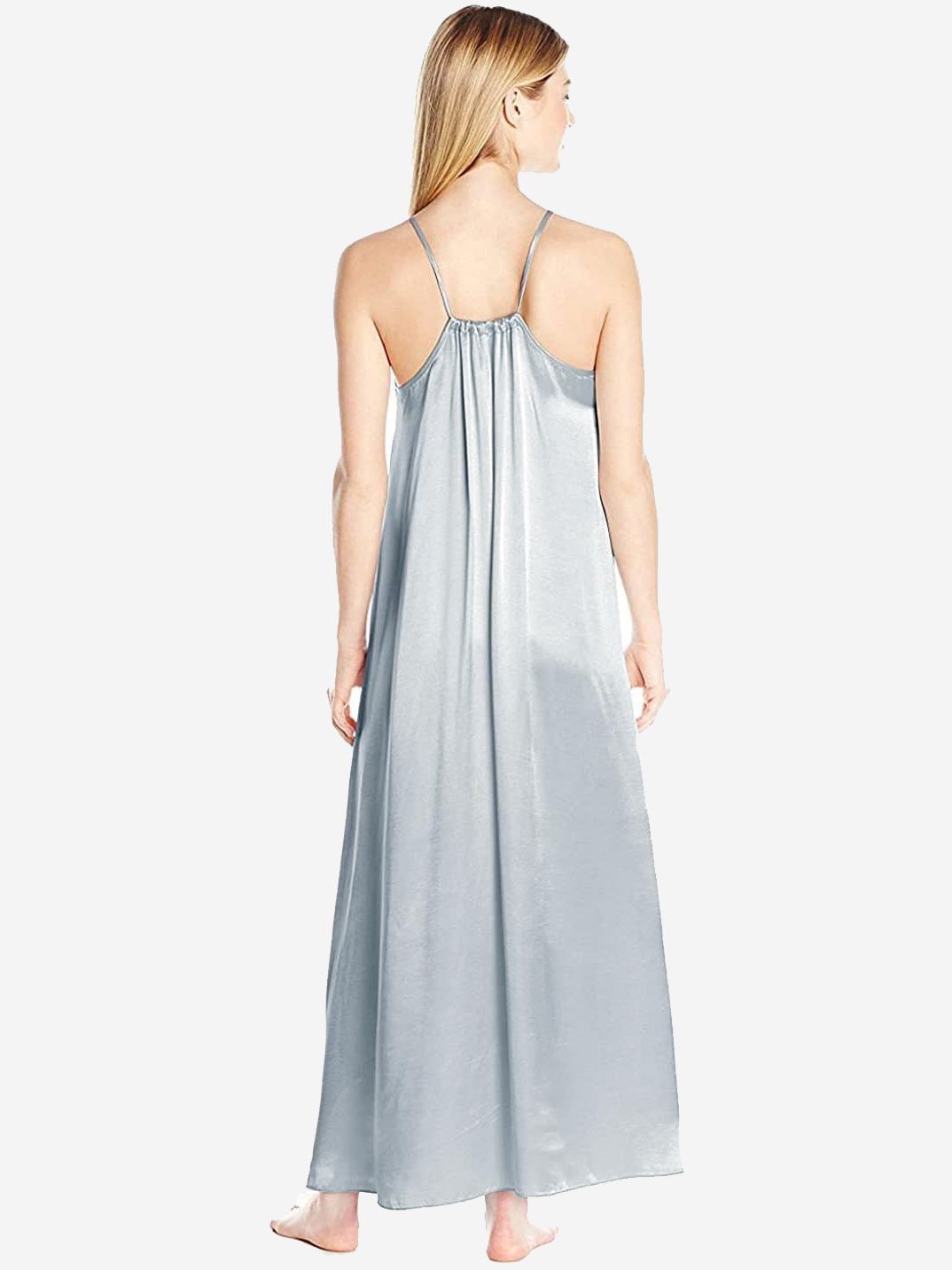 22 Momme Racerback Spaghetti Strap Long Mulberry Silk Nightgown