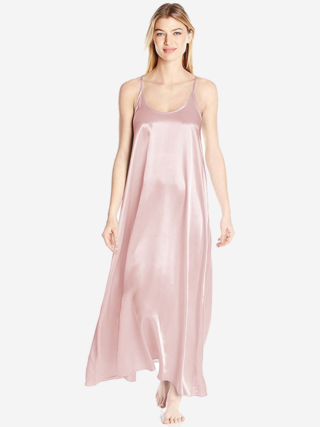 22 Momme Racerback Spaghetti Strap Long Mulberry Silk Nightgown
