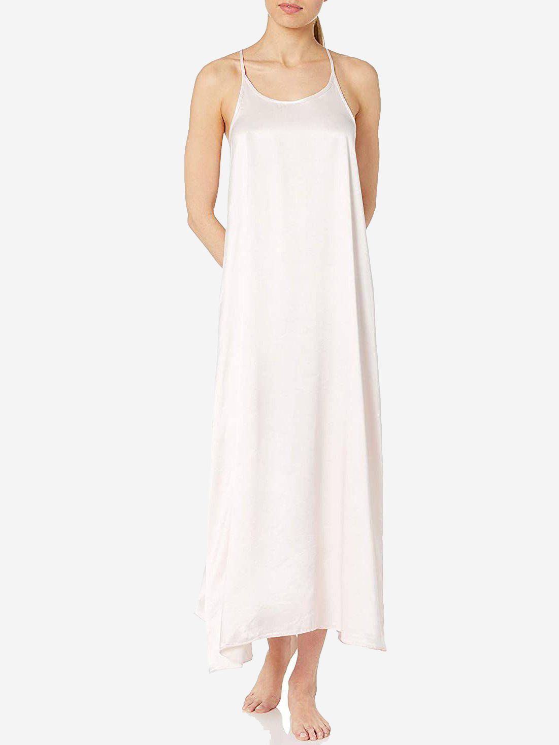 19 Momme Women Sleeveless Long Mulberry Silk Nightgown Racerback