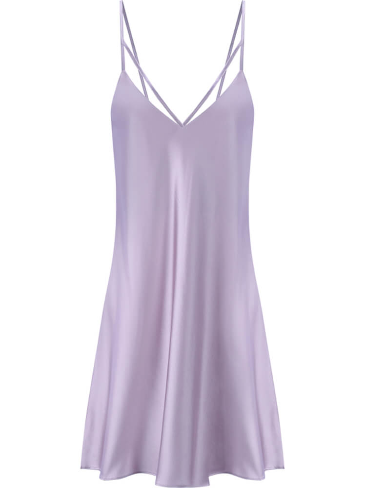 19 Momme Sexy Hallow Shoulder Straps Silk Chemise