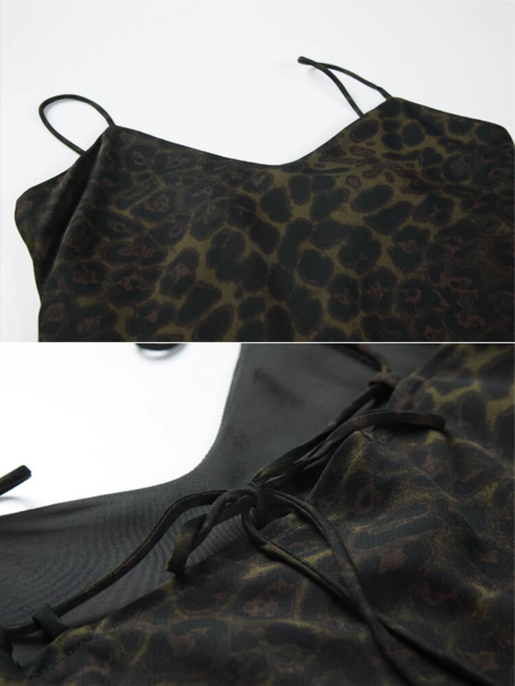19 Momme Bold Leopard Print Mulberry Silk Chemise