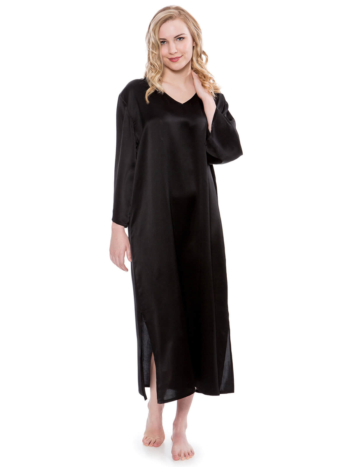 Womens Classic Pure Mulberry Silk Caftan