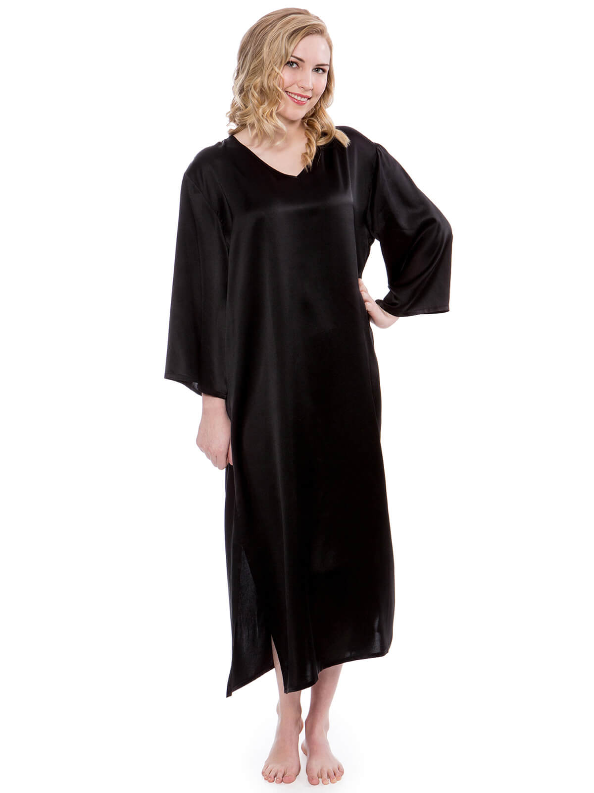 Womens Classic Pure Mulberry Silk Caftan