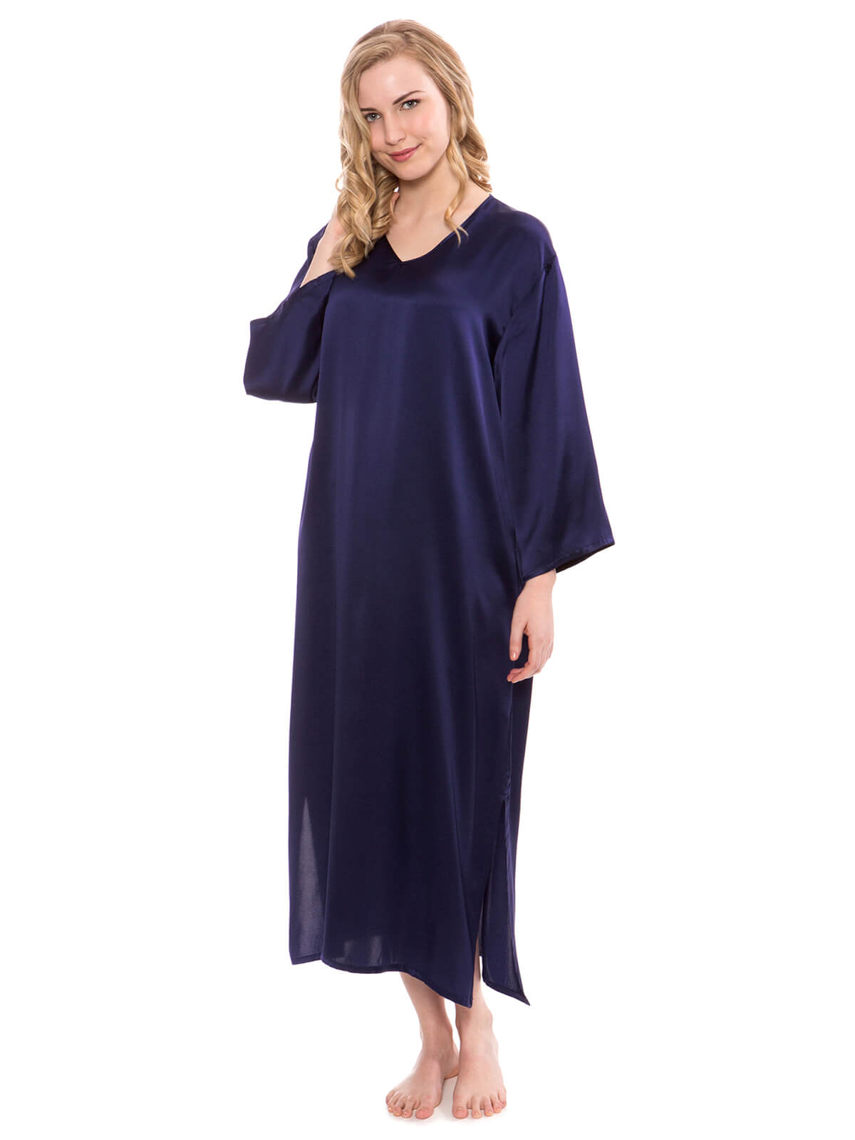 Womens Classic Pure Mulberry Silk Caftan