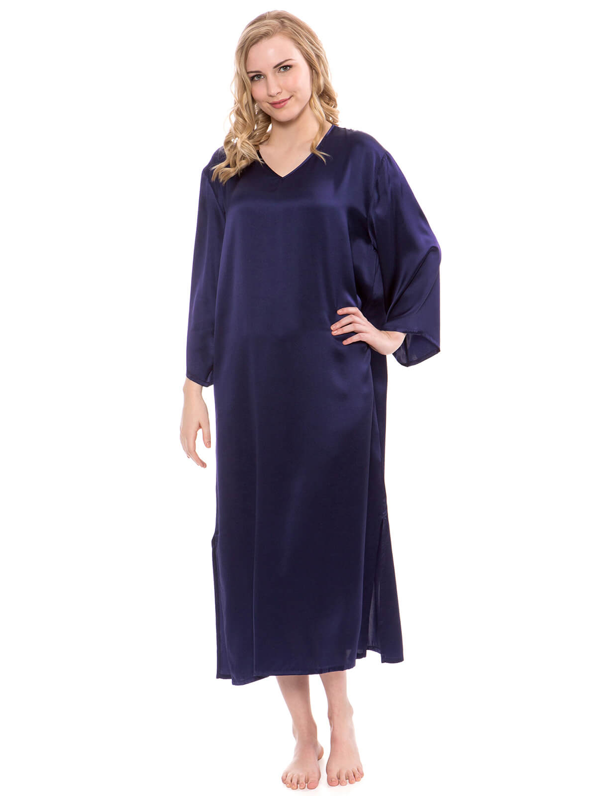 Womens Classic Pure Mulberry Silk Caftan