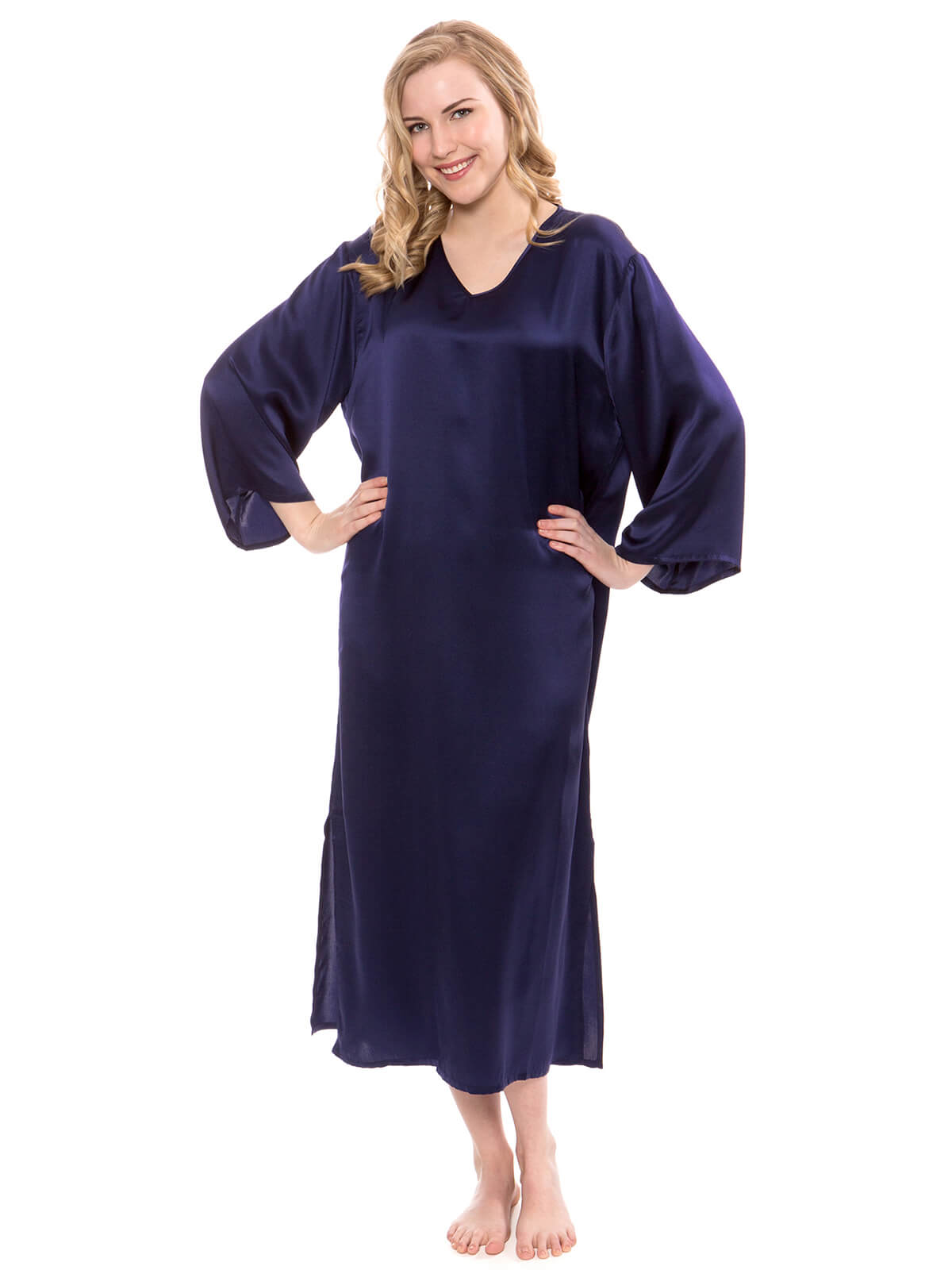 Womens Classic Pure Mulberry Silk Caftan