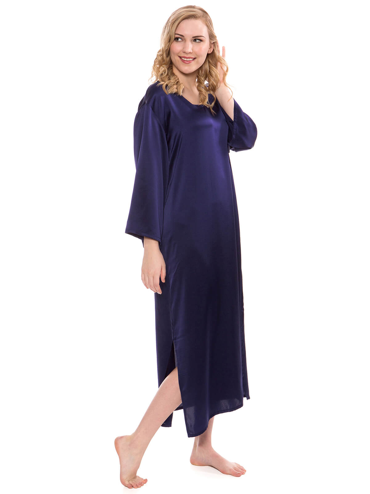 Womens Classic Pure Mulberry Silk Caftan