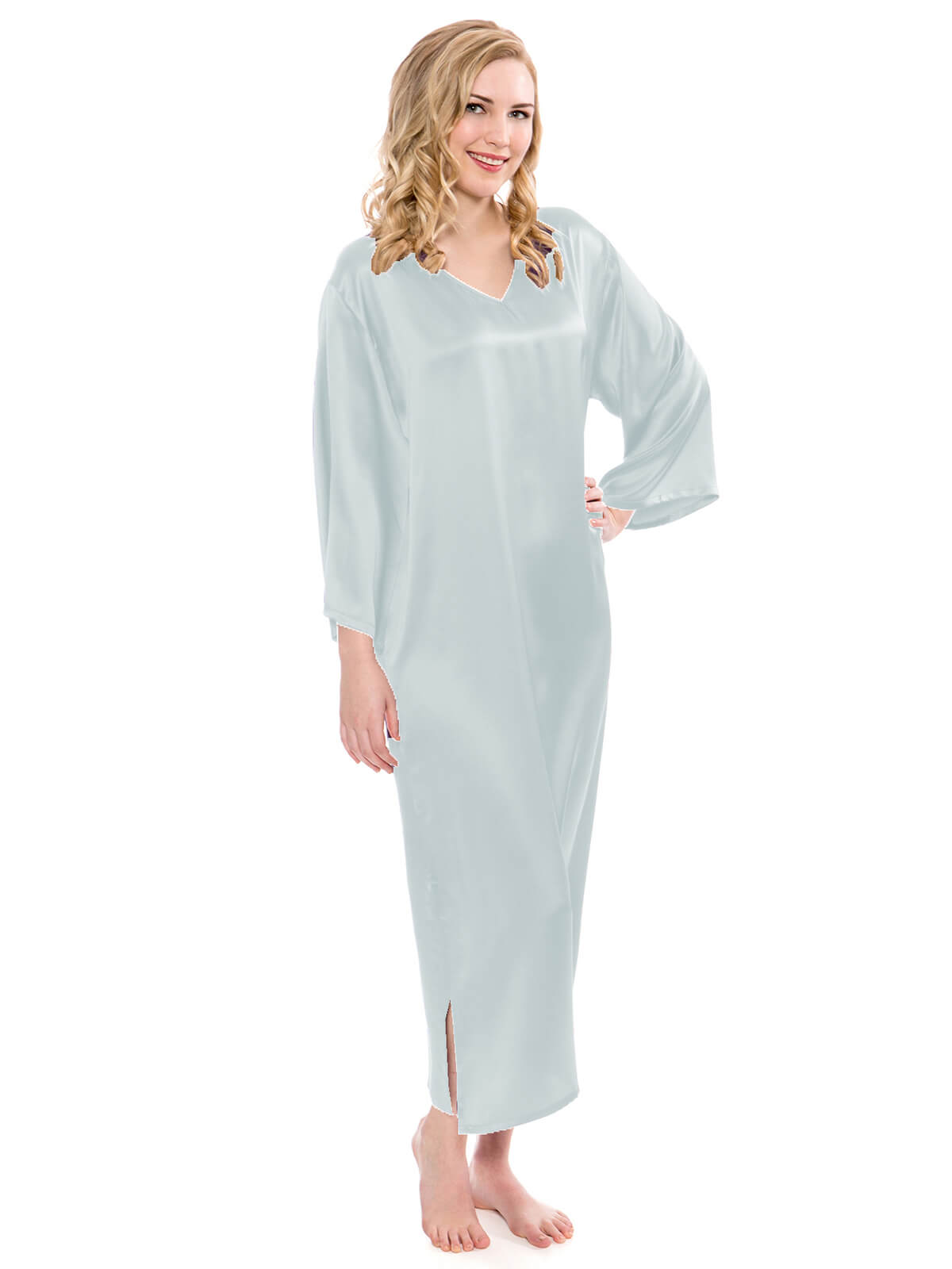 Womens Classic Pure Mulberry Silk Caftan