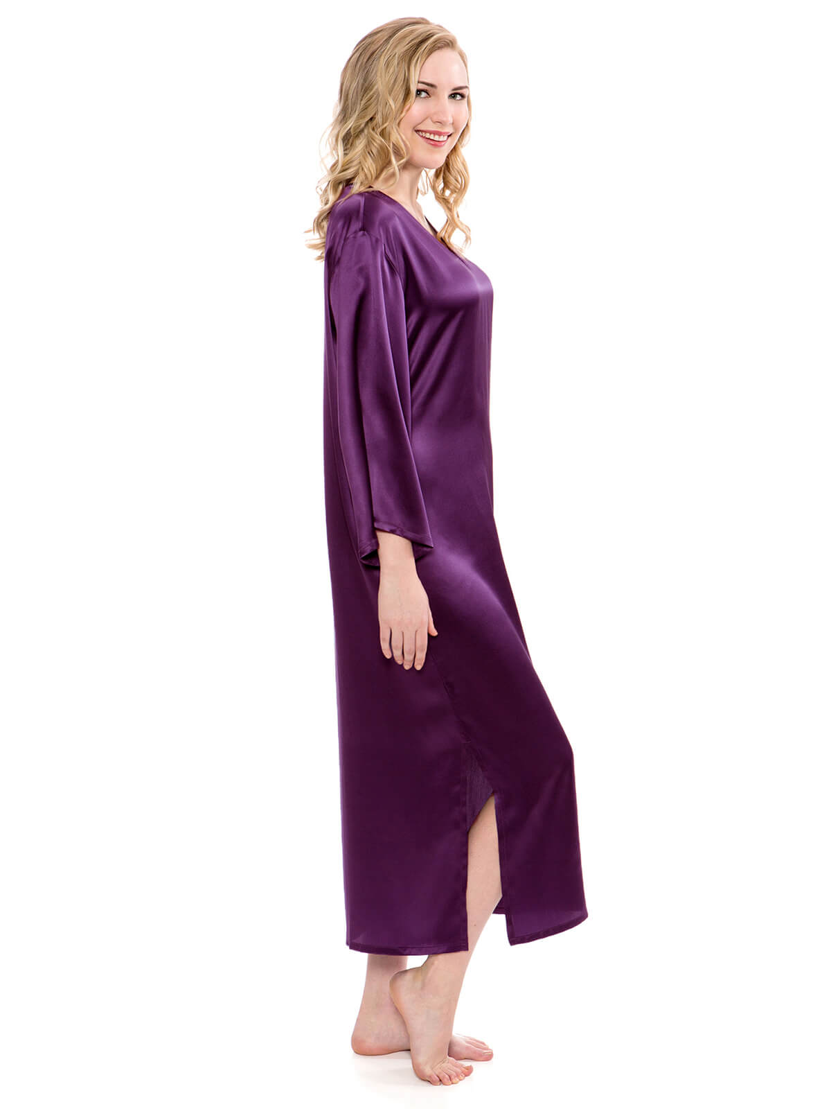 Womens Classic Pure Mulberry Silk Caftan