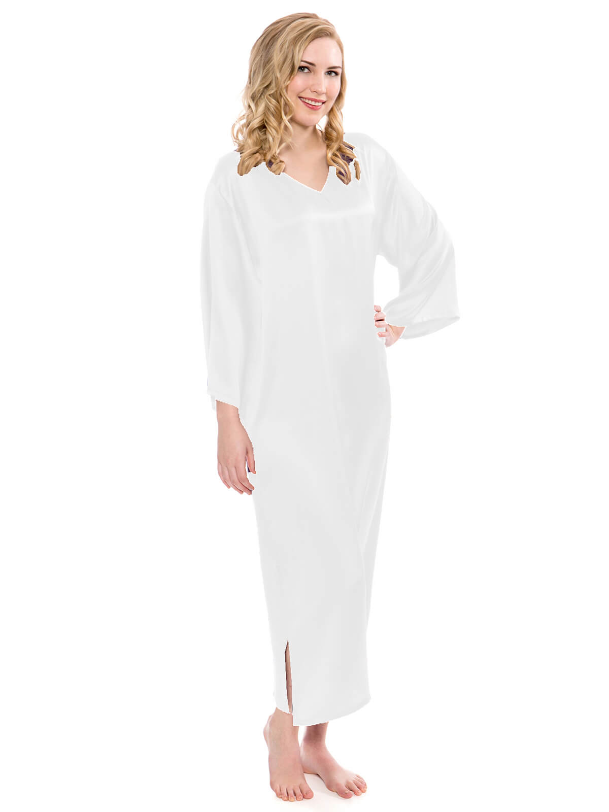 Womens Classic Pure Mulberry Silk Caftan [FS068] - $179.00 ...