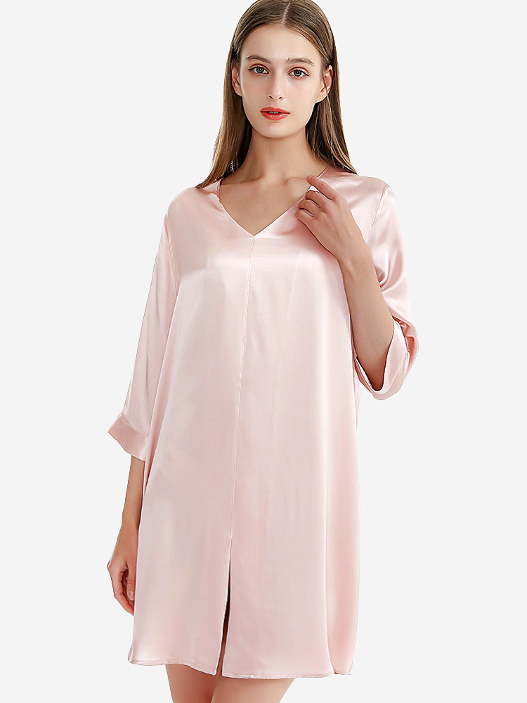 19 Momme Comfy Loose Long Silk Nightgown for Women