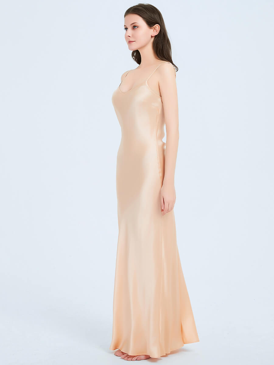 22 Momme Luxurious Floor Length Silk Slip Nightgown